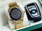 Swiss Clone Vacheron Constaintin Patrimony Gold Watch Black Dial 40mm
